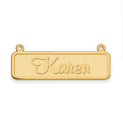 Satin Nameplate 10k Gold 10XNA82Y, MPN: 10XNA82Y, 886774554242