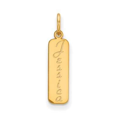 Vertical Nameplate 14k Gold XNA110Y, MPN: XNA110Y, 886774565781