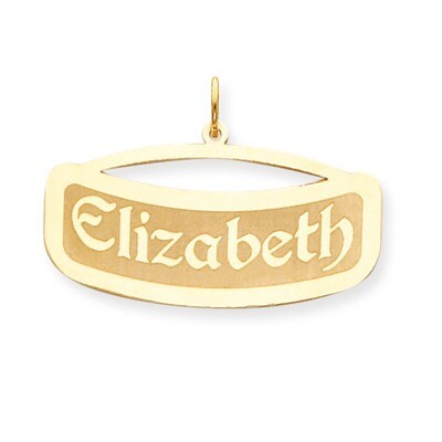 Curved Nameplate 14k Gold XNA87Y, MPN: XNA87Y, 191101543005