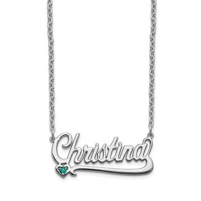 Set Birthstone Nameplate 14k White Gold XNA1102W, MPN: XNA1102W, 191101992209