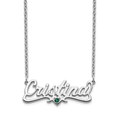 Set Birthstone Nameplate 10k White Gold 10XNA1104W, MPN: 10XNA1104W, 191101989193