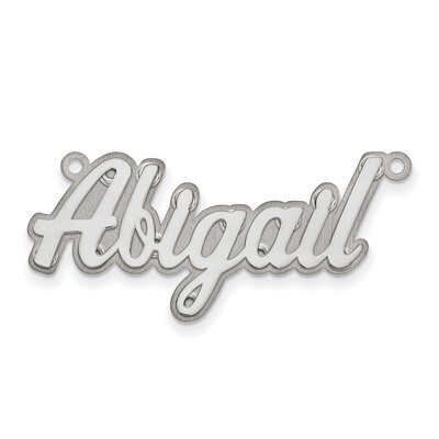 Polished 3D Nameplate 14k White Gold XNA242W, MPN: XNA242W, 883957972459