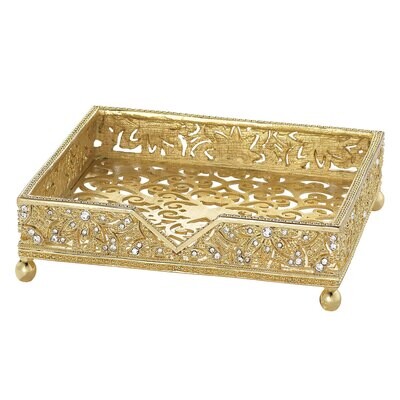 Olivia Riegel Gold Windsor Cocktail Napkin Holder NC1003, MPN: NC1003,