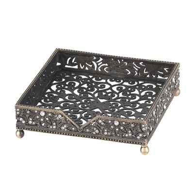 Olivia Riegel Bronze Windsor Cocktail Napkin Holder NC1004, MPN: NC1004,