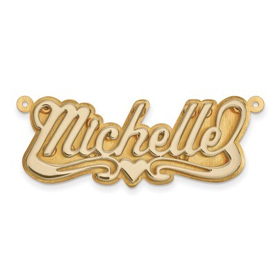 Polished 3D Nameplate 10k Two-Tone Gold 10XNA237T, MPN: 10XNA237T, 191101092879