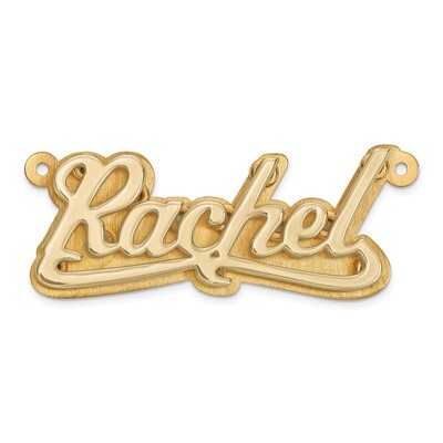 Polished 3D Nameplate 10k Two-Tone Gold 10XNA240T, MPN: 10XNA240T, 191101092930