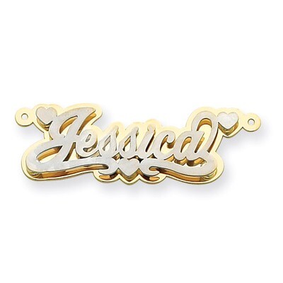 Polished 3D Nameplate 10k Two-Tone Gold 10XNA241T, MPN: 10XNA241T, 191101092961