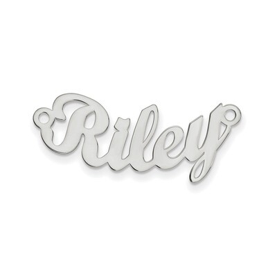 0.013 Gauge Poslished Curved Nameplate 10k White Gold 10XNA75W, MPN: 10XNA75W, 883957586977
