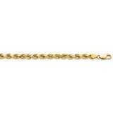 4.9mm Semi-Solid Diamond-Cut Rope Chain 18 Inch 14k Gold DH035-18, MPN: DH035-18, 883957175171