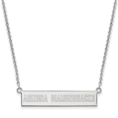 MLB Arizona Diamondbacks Small Bar Necklace Sterling Silver Rhodium-plated SS021DIA-18, MPN: SS021D…