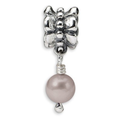 Grey Fresh Water Cultured Pearl Dangle Bead - Sterling Silver QRS1104, MPN: QRS1104, 883957734842
