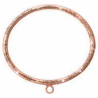 Nikki Lissoni Good Vibes Bangle Dream Live Laugh Pray Believe Inner Strength Wish Love Sparkle Rose…
