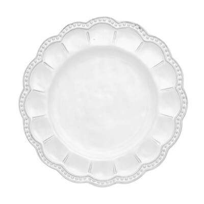 Arte Italica Bella Bianca Beaded Salad Plate BBS1006
