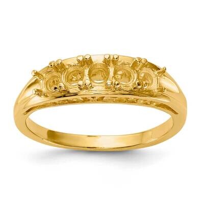 Antiqued 5-Stone Mothers Ring Mounting 14k Polished Gold XMR22/5-7, MPN: XMR22-5, 191101538575