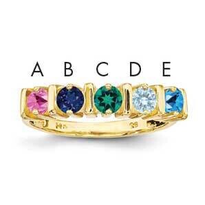 5-Stone Mothers Ring Mounting 14k Polished Gold XMR6/5-7, MPN: XMR6_5--6, 883957161693