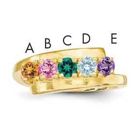 5-Stone Mothers Ring Mounting 14k Polished Gold XMR16/5-7, MPN: XMR16_5--6, 883957152349