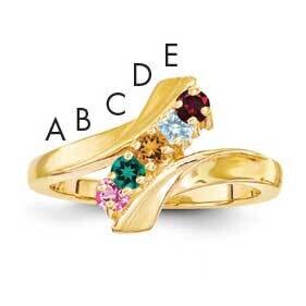 5-Stone Mothers Ring Mounting 14k Polished Gold XMR13/5-7, MPN: XMR13_5--6, 883957151793