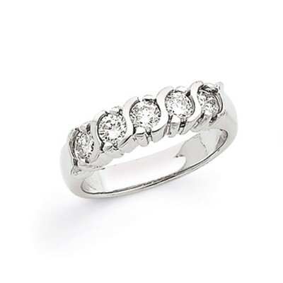 Diamond 5-Stone Ring 14k White Gold X9008AA, MPN: X9008AA, 883957700304