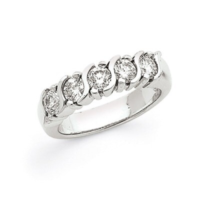 Diamond 5-Stone Ring 14k White Gold X9007AA, MPN: X9007AA, 883957700250