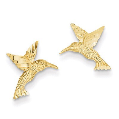 Hummingbird Earrings 14k Gold TC626, MPN: TC626, 637218042241