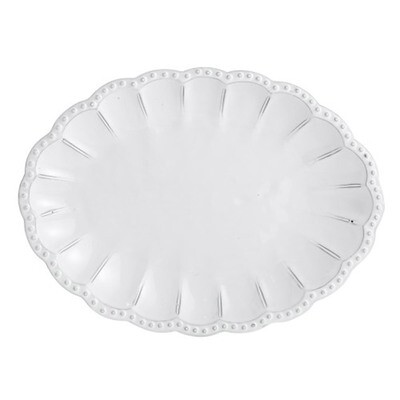 Arte Italica Bella Bianca Beaded Tray BBS1026