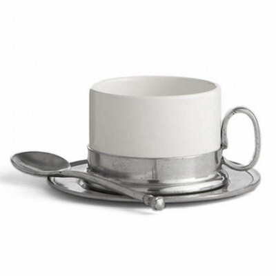 Arte Italica Tuscan Cappuccino Cup &amp; Saucer with Spoon P2416S