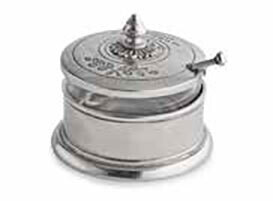 Arte Italica Peltro Condiment Bowl with Spoon PEL6745