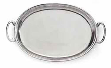 Arte Italica Peltro Medium Oval Tray with Handles PEL6731