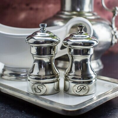 Arte Italica Tavola Petite Pewter Salt &amp; Pepper Grinder set TAV2063