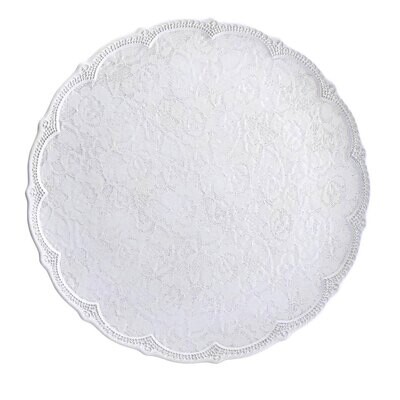 Arte Italica Merletto White Scalloped Charger MER2300W