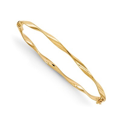 Leslie&#39;s Polished Twisted Hinged Bangle - 14k Gold HB-BW8, MPN: BW8, 886774269740