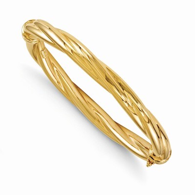 Leslie&#39;s Polished Twisted Hinged Bangle - 14k Gold HB-BR3, MPN: BR3, 886774269733
