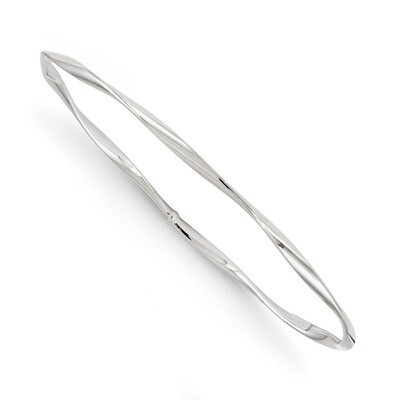 Leslie&#39;s Polished Twisted Slip-on Bangle - 14k White Gold HB-LF190, MPN: LF190, 886774990323