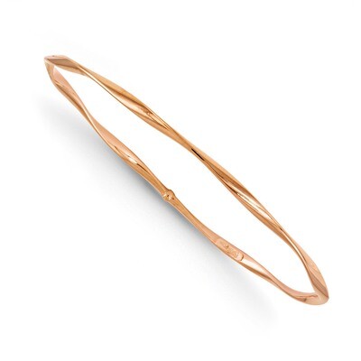 Leslie&#39;s Polished Twisted Slip-on Bangle - 14k Rose Gold HB-LF189, MPN: LF189, 886774990330
