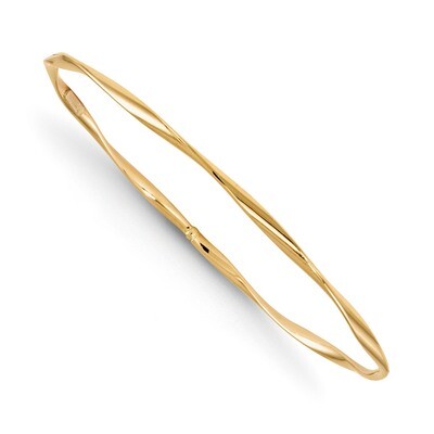 Leslie&#39;s Polished Twisted Slip-on Bangle - 14k Gold HB-LF191, MPN: LF191, 886774566337