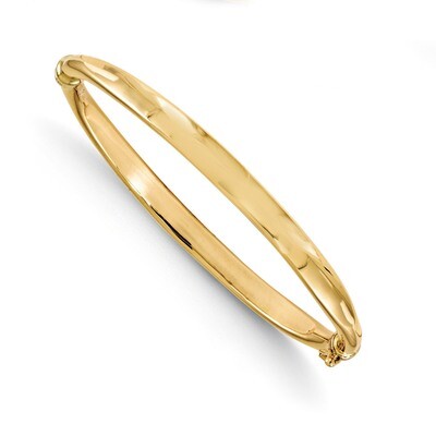 Leslie&#39;s Polished Hinged Bangle - 14k Gold HB-LF192, MPN: LF192, 886774269535