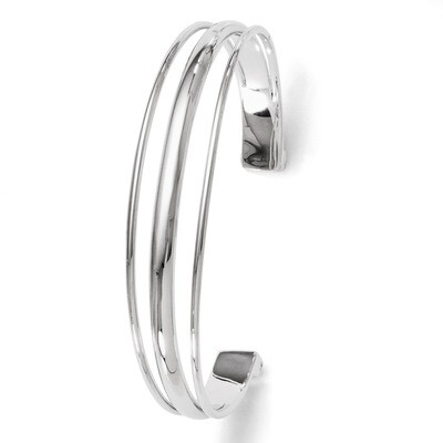 Leslie&#39;s Polished Fancy Slip-on Bangle - Sterling Silver HB-QLF247, MPN: QLF247, 886774990132