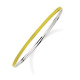 Yellow Enamel Bangle - Sterling Silver QSK1008, MPN: QSK1008, 886774647722