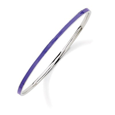 Purple Slip-On Enamel Bangle - Sterling Silver QSK1010, MPN: QSK1010, 886774647746