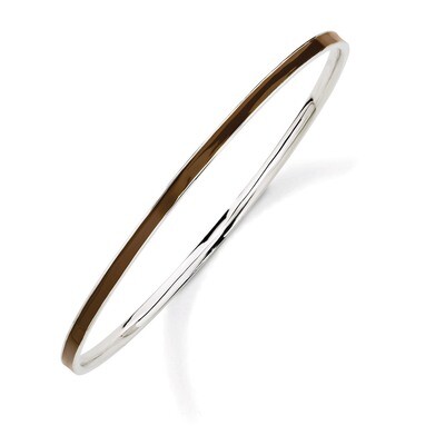 Brown Slip-On Enamel Bangle - Sterling Silver QSK1011, MPN: QSK1011, 886774647753