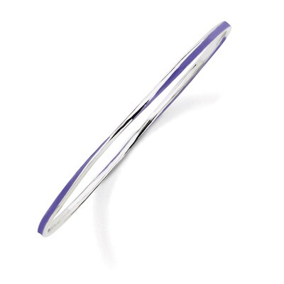 Twisted Purple Enamel Bangle - Sterling Silver QSK1030, MPN: QSK1030, 886774647395