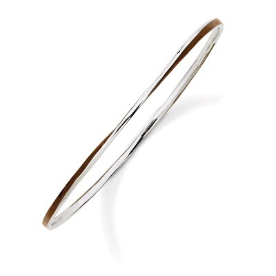 Twisted Brown Enamel Bangle - Sterling Silver QSK1031, MPN: QSK1031, 886774647401