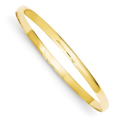 4mm Solid Polished Half-Round Slip-On Bangle 14k Gold DB311, MPN: DB311, 886774094564