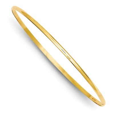 2mm Solid Polished Half-Round Slip-On Bangle 14k Gold DB312, MPN: DB312, 886774094571