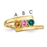 3-Stone Mothers Ring Mounting 14k Polished Gold XMR16/3-7, MPN: XMR16_3--6, 883957152271