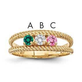 Genuine 3 Stone Mother&#39;s Ring 14k Gold XMR8/3GY, MPN: XMR8/3GY, 883957162171