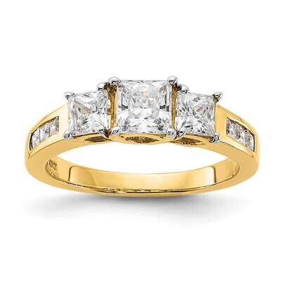10k Gold 3 Stone CZ Ring RDA1167/150CZ-0YCZ