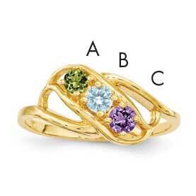 Genuine 3 Stone Mother&#39;s Ring 14k Gold XMR1/3GY, MPN: XMR1/3GY, 883957151144