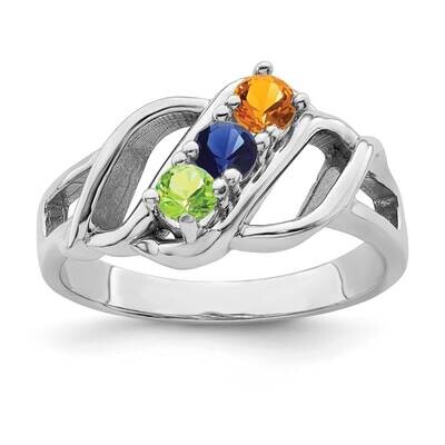 Genuine 3 Stone Mother&#39;s Ring 14k White Gold XMR5/3WGY, MPN: XMR5_3W, 883957161211