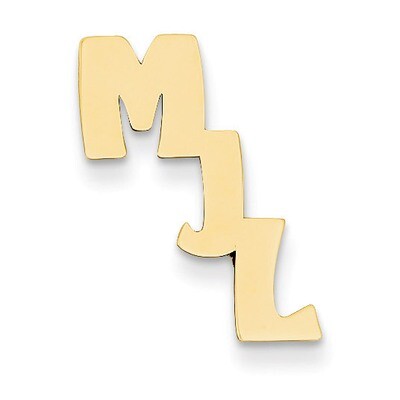 Initial Cutout Personalized Tie Tac 14k Gold XNA349Y, MPN: XNA349Y, 883957973319